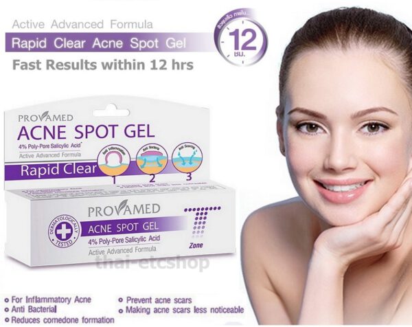 3 Tubes Provamed Acne Spot Gel-Cystic Acne Pimple Clear Skin Face Care Treatment