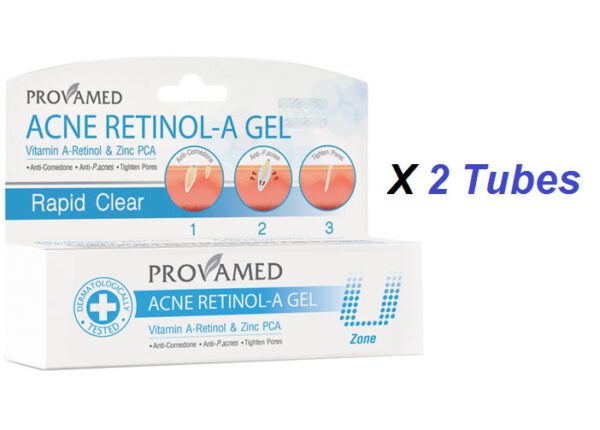 2 Tubes X 10 g. - PROVAMED ACNE RETINOL-A GEL FOR COMEDONE ACNE TIGHTEN PORES - Image 2