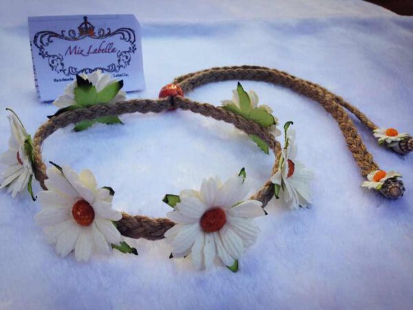 Flower Floral Garland Headband Headdress BOHO HIPPY - Image 2