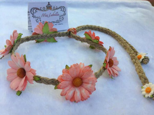 Flower Floral Headband VINTAGE DAISY - Handmade - Image 3
