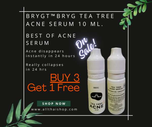 Cosmetic : Organic TEA TREE ACNE SERUM 10 ml. / bottle by BRYG (Really collapses in 24 hrs)