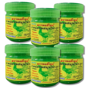 Traditional Thai Herbal Inhaler by Hong Thai Brand (Formula#2)/ Best Value Set ( 25 g. X 6 Bottles )