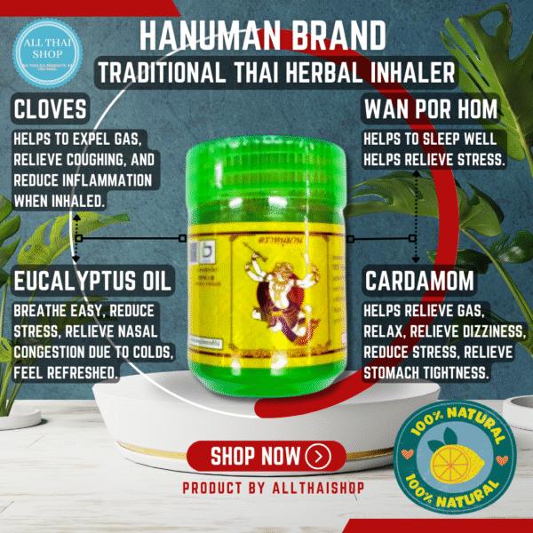Traditional Thai Herbal Inhaler/ Big Size / Best Value Set (4 Big+4 Pocket Size) by Hong Thai Brand + Hanuman Brand - Image 7
