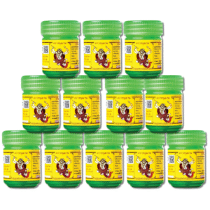 Thai Herbal Inhaler Set, Natural Aromatherapy, 12 Jars with Eucalyptus, Clove, Cardamom : Super Value Set!!! Pocket Size X 12 Jars by Hanuman Brand